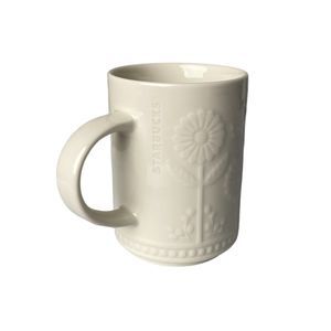 Starbucks Embossed Floral Raised Flower Mug
